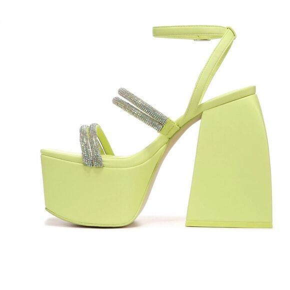 Circus NY by Sam Edelman Mila Jewel Strappy Rhinestone Platform Sandals 6.5 NWOT - Picture 2 of 12